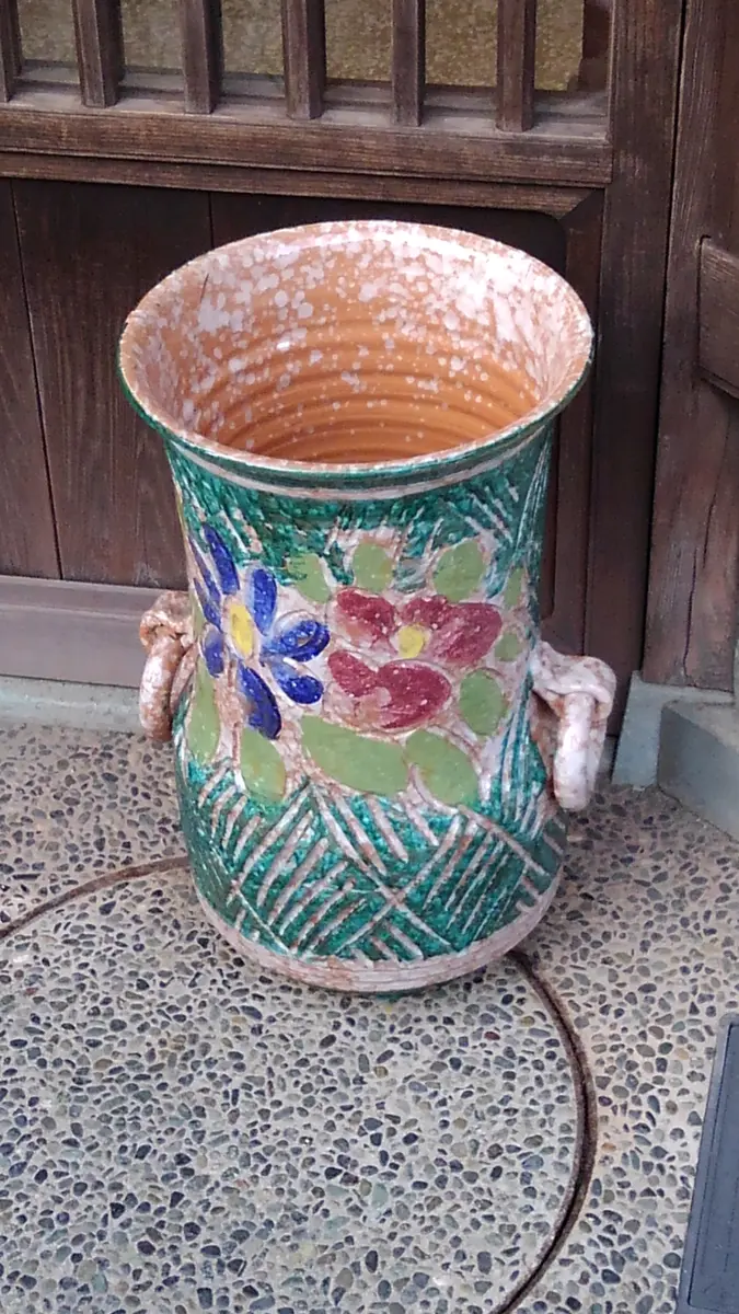 九谷焼傘立て 傘立て 陶器 有田焼 傘立16寸 染錦花車 Y404-C : 器茶房 彩庵Yahoo