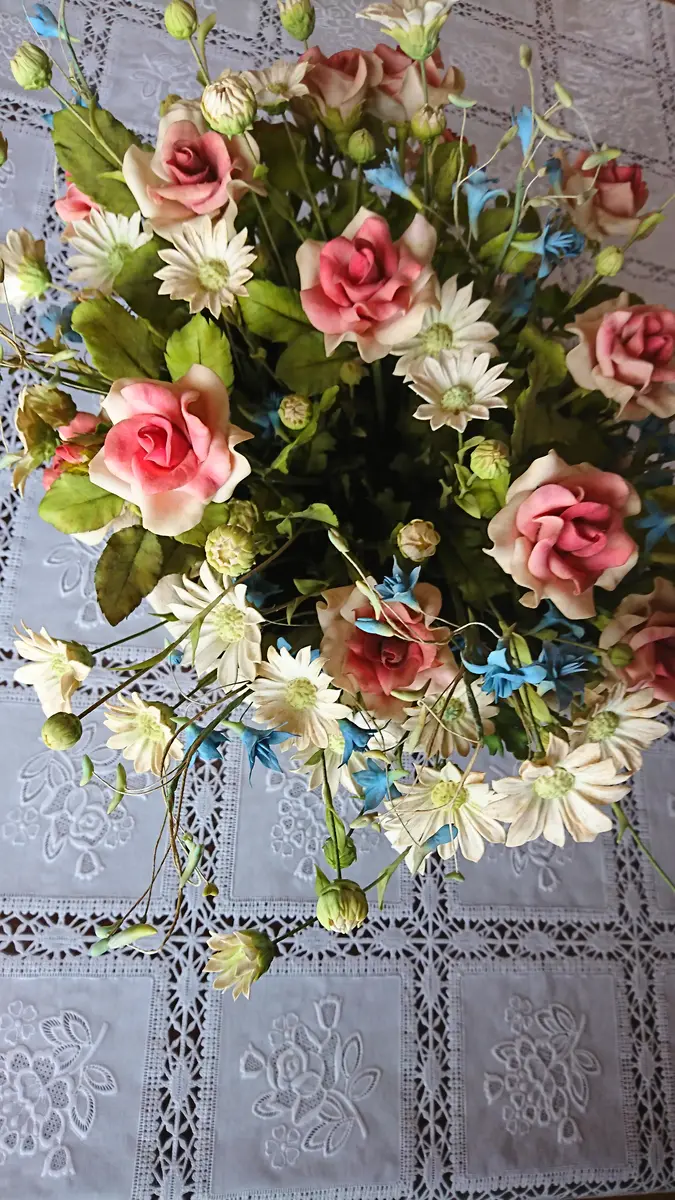 バラ🌹の花束「パンフラワー母のアート作品」のアルバム