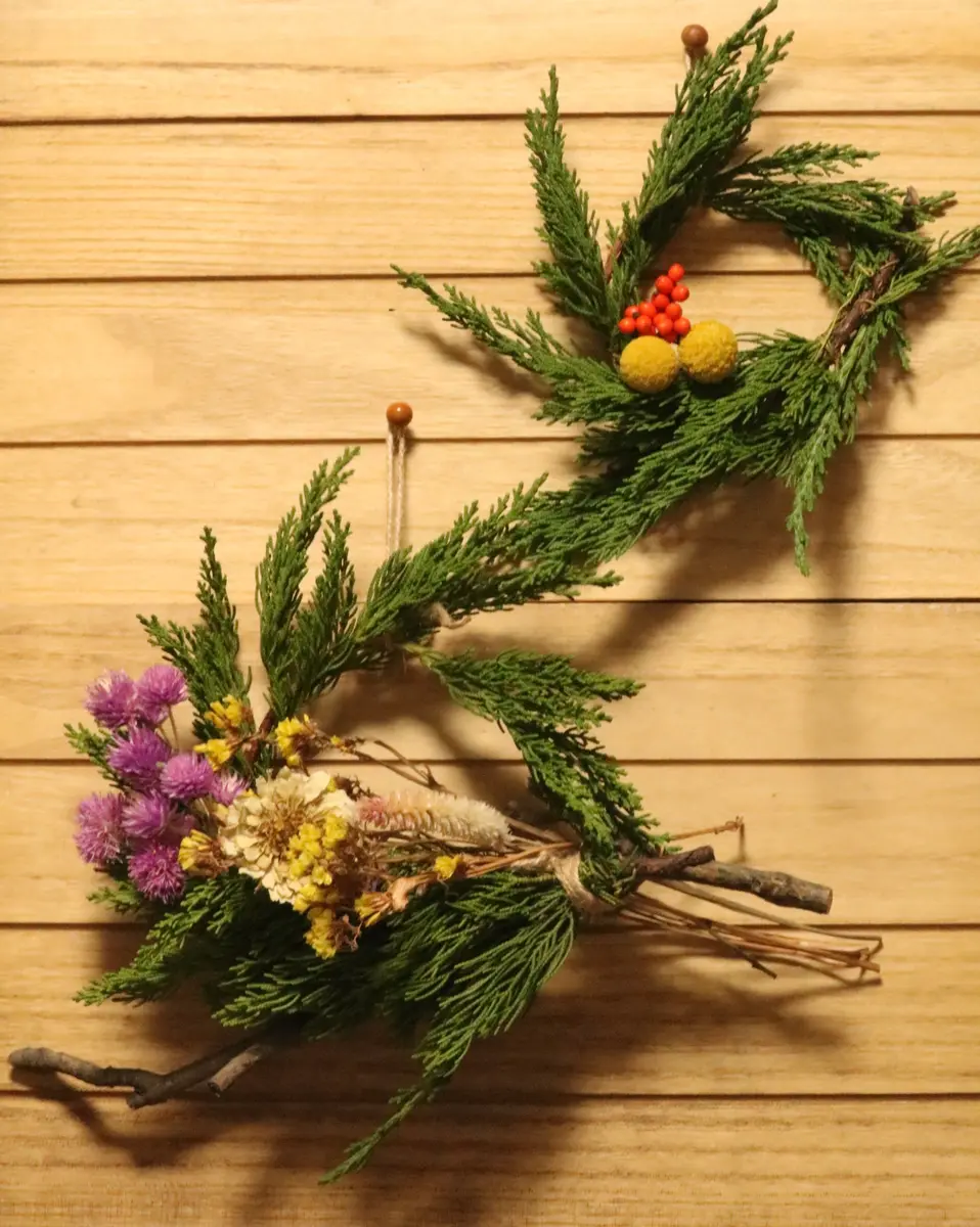 ドライフラワーがそのままだったので飾りを。。。｜園芸日記byひま