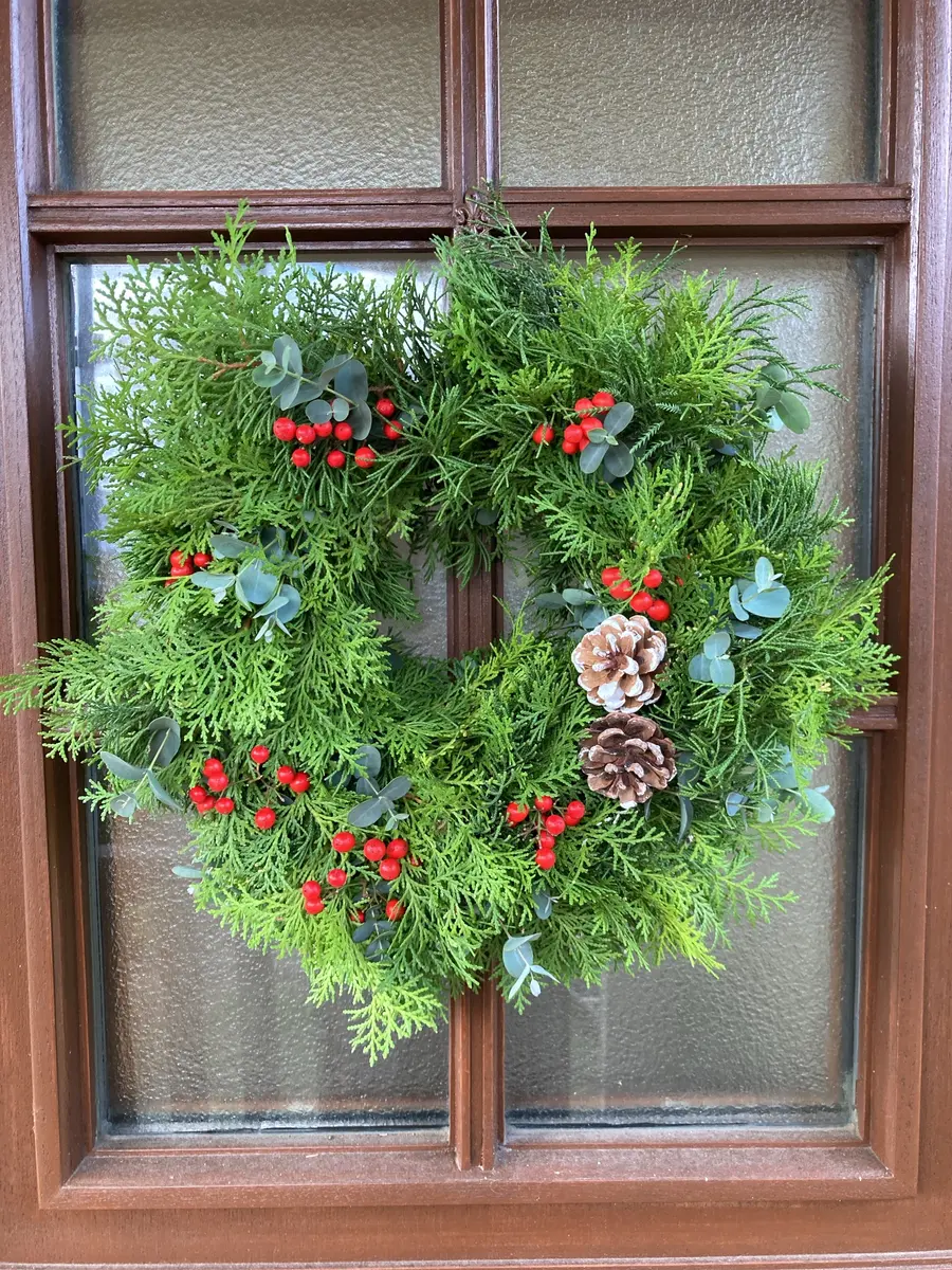🎄クリスマスリース🌿✨｜園芸日記byしろまる｜みんなの趣味の園芸