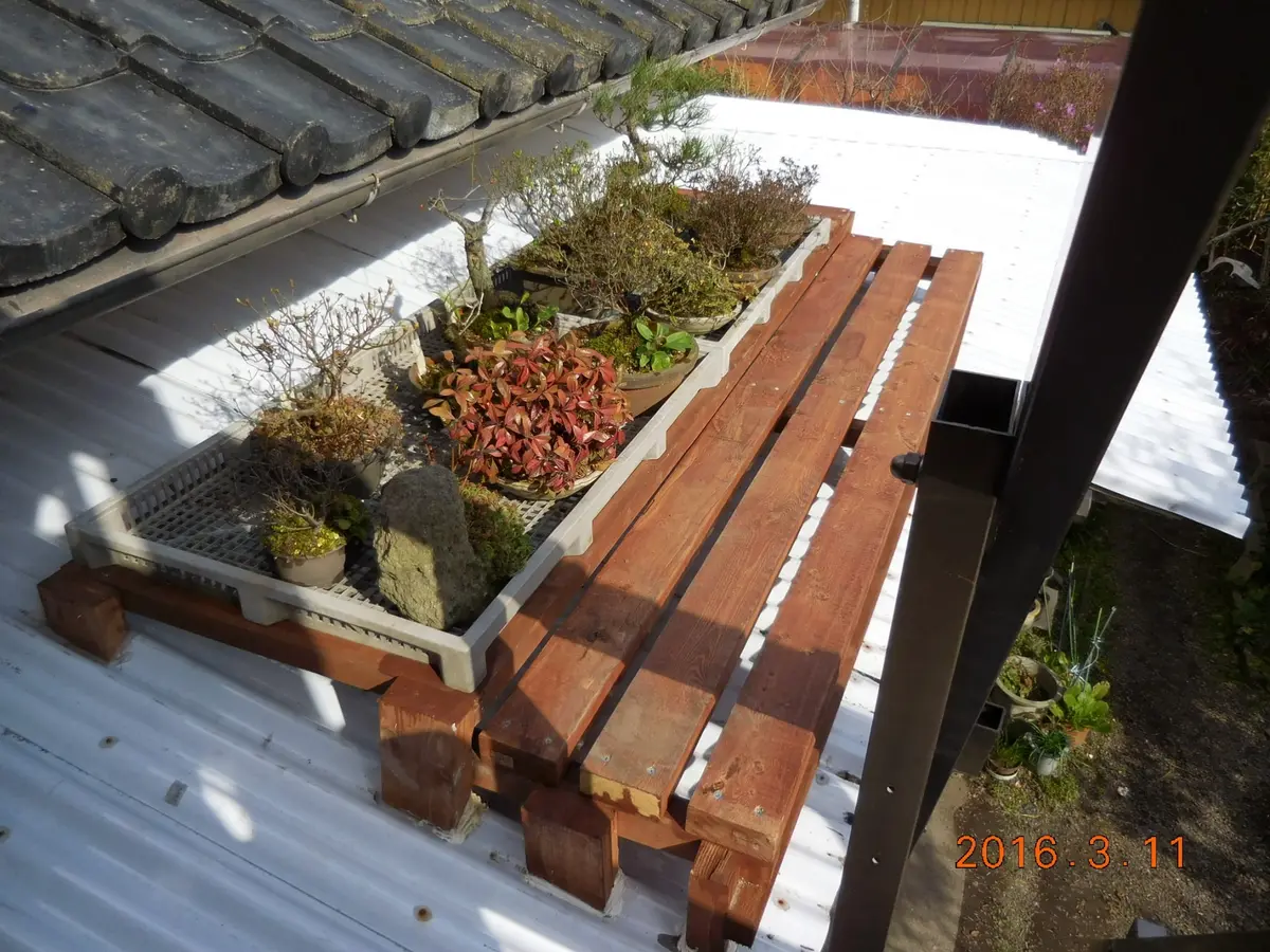 DIY,屋根の上の花台つくり。｜園芸日記byつばきやま｜みんなの趣味の