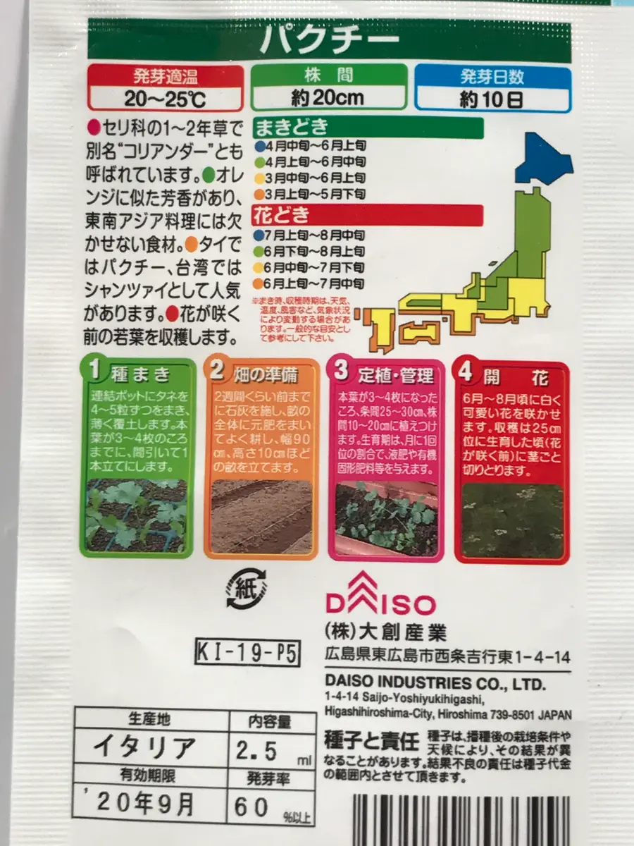 パクチーを種から育てる｜そだレポ（栽培レポート）by