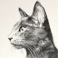 点描で猫を描きました。「ニャンコたち。」のアルバム-みんなの趣味の